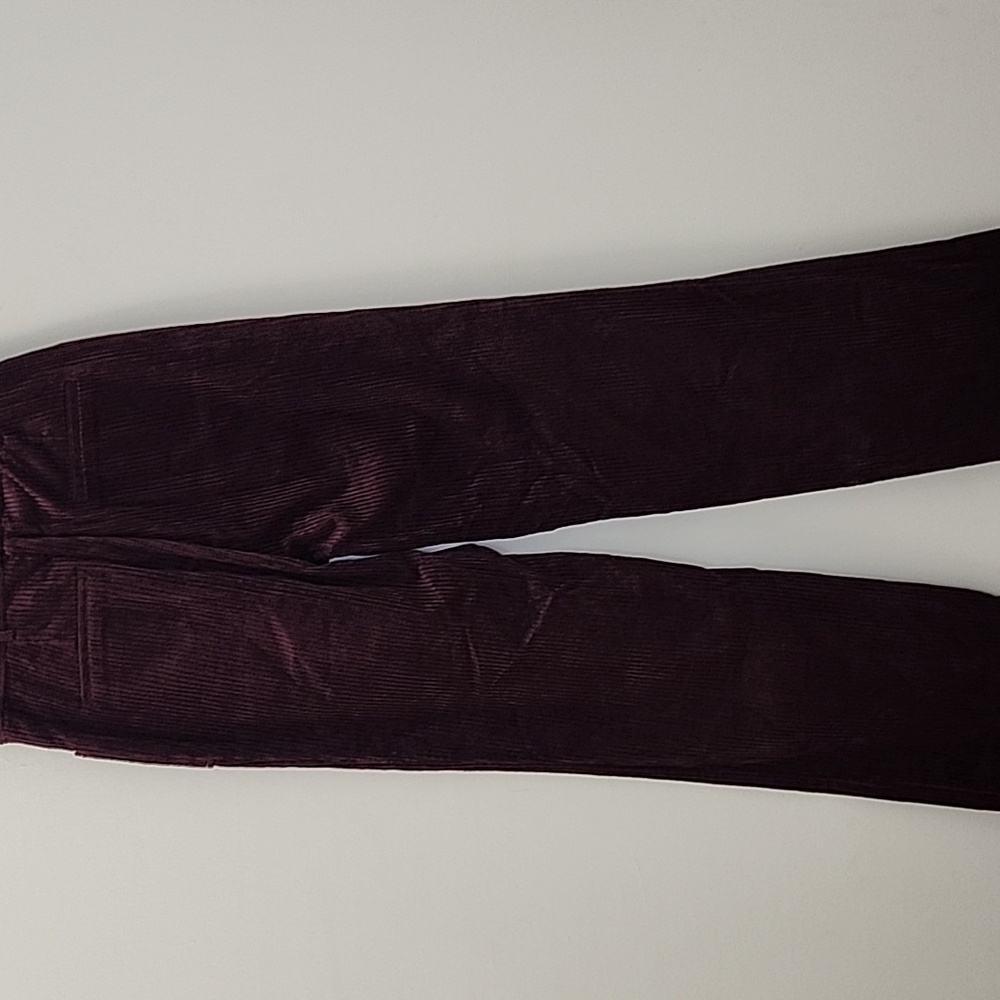 Zara Deep Purple Corduroy Straight Leg Pants Size Small - Picture 11 of 16